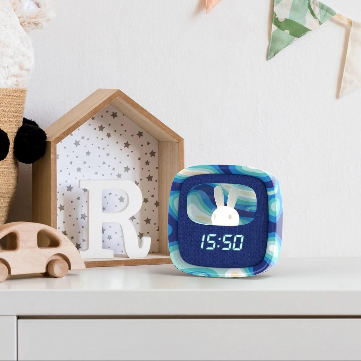 Mobility on Board Vækkeklokke med Nattlampe Billy Clock Blue Wave