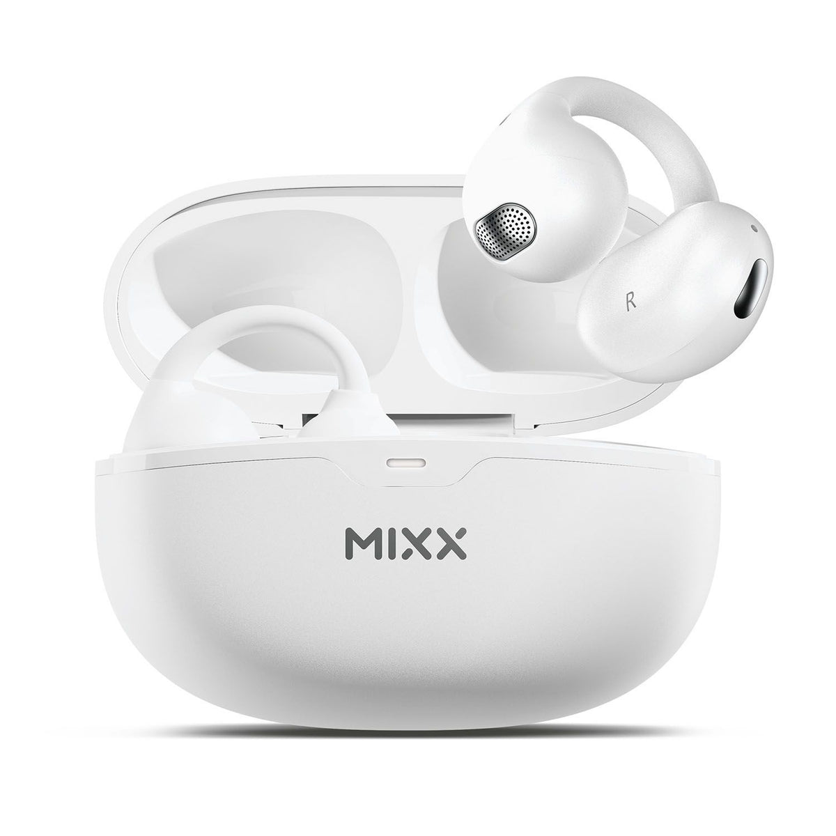 Mixx Trådløse Open-Ear Hodetelefoner StreamBuds Switch Clips Hvit