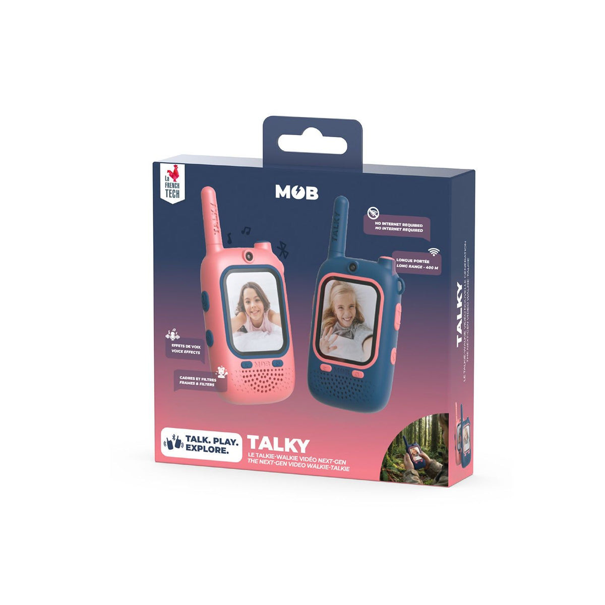 Mobility on Board Walkie Talkie Video Talky Cutie Blå og Rosa