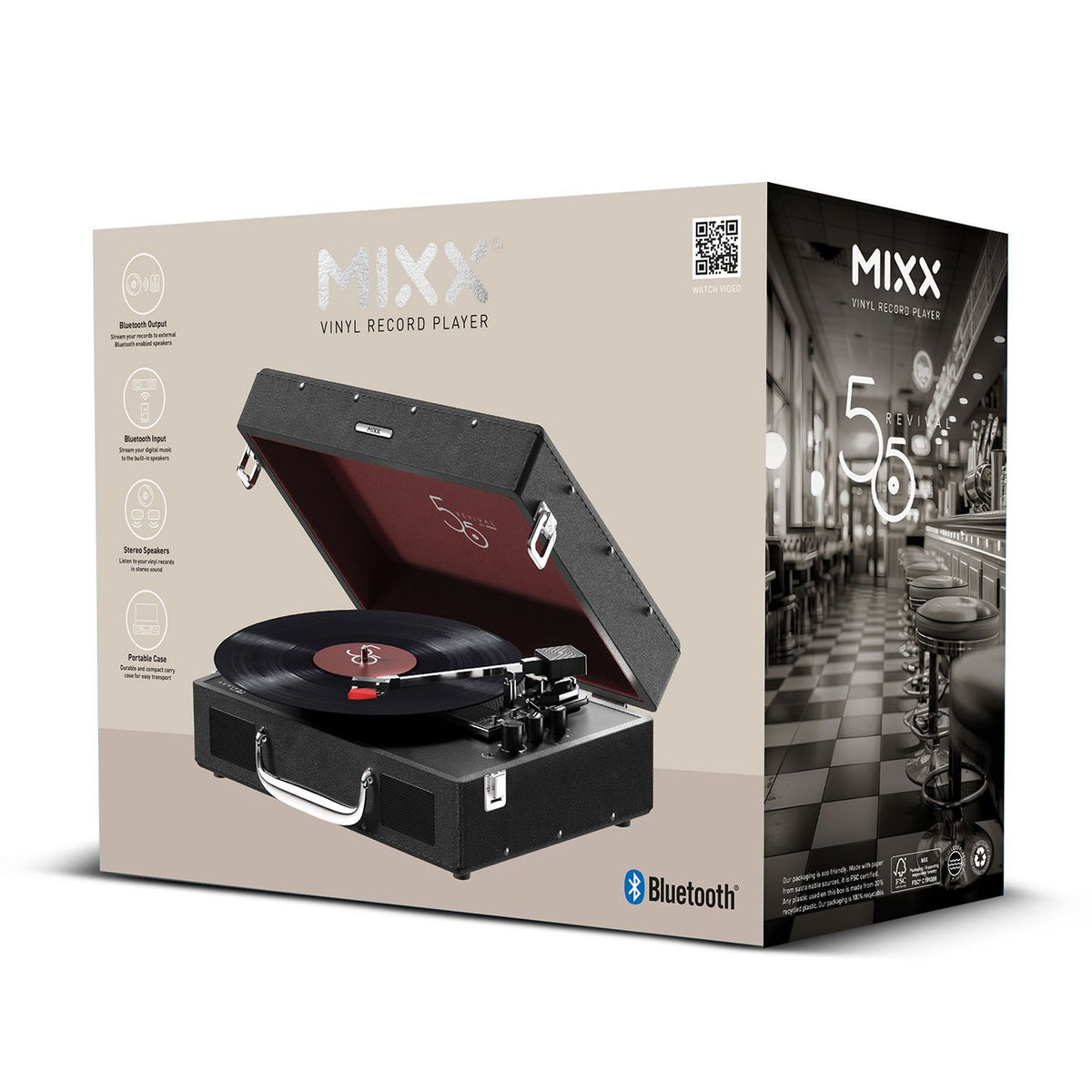 Mixx Revival 55 Vinylspiller Stereo Svart