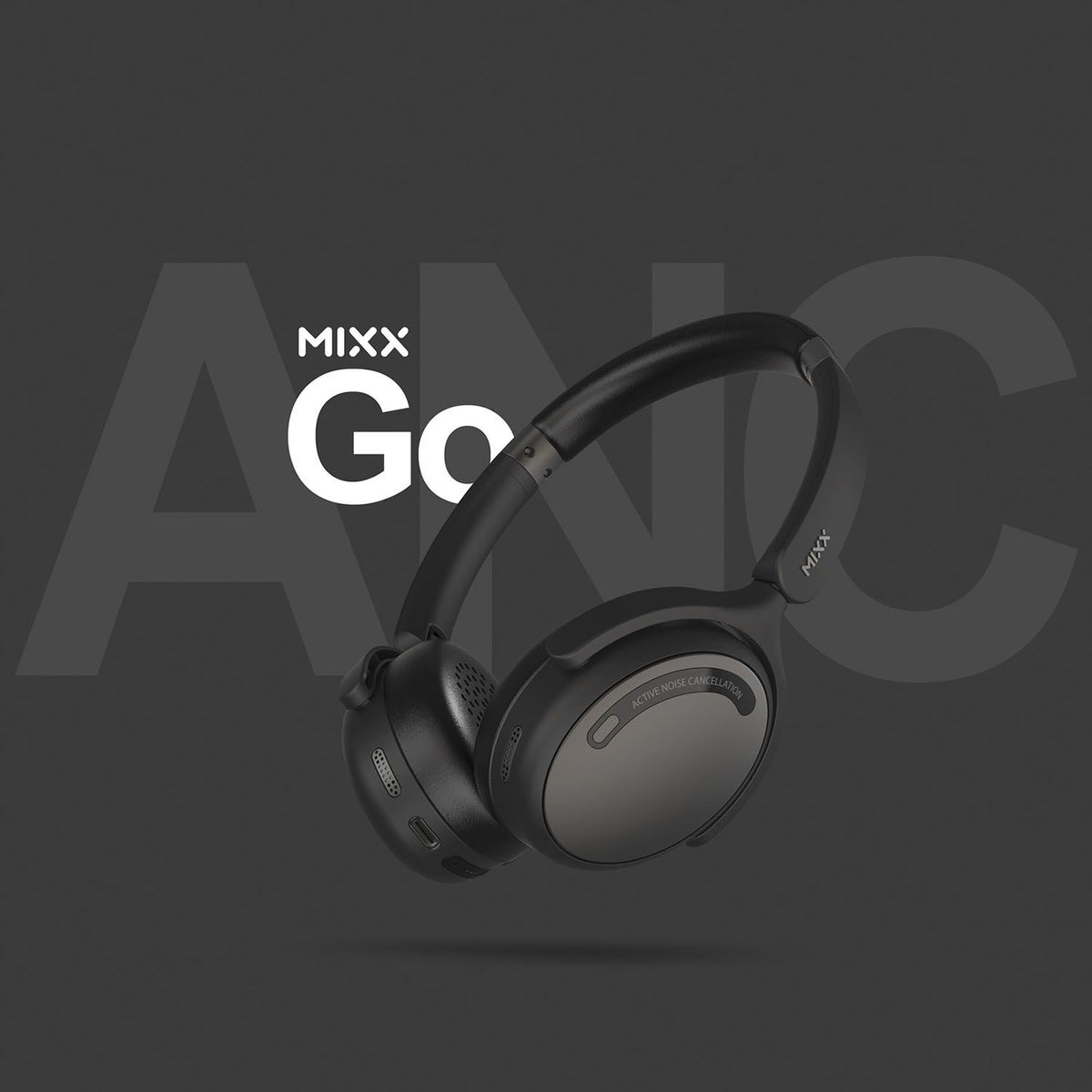 Mixx Trådløse On-Ear Hodetelefoner StreamQ Go ANC Svart