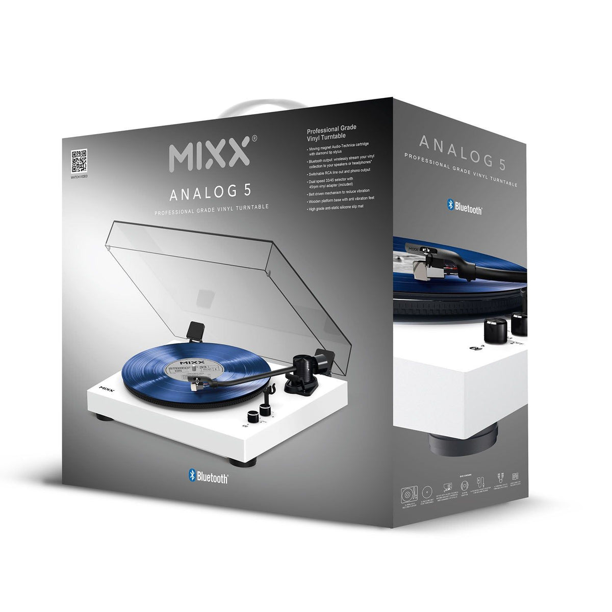 Mixx Analog 5 Vinylskivspiller Stereo Hvit