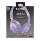 Mixx Trådløse On-Ear Hodetelefoner StreamQ Go ANC Clear Lilla