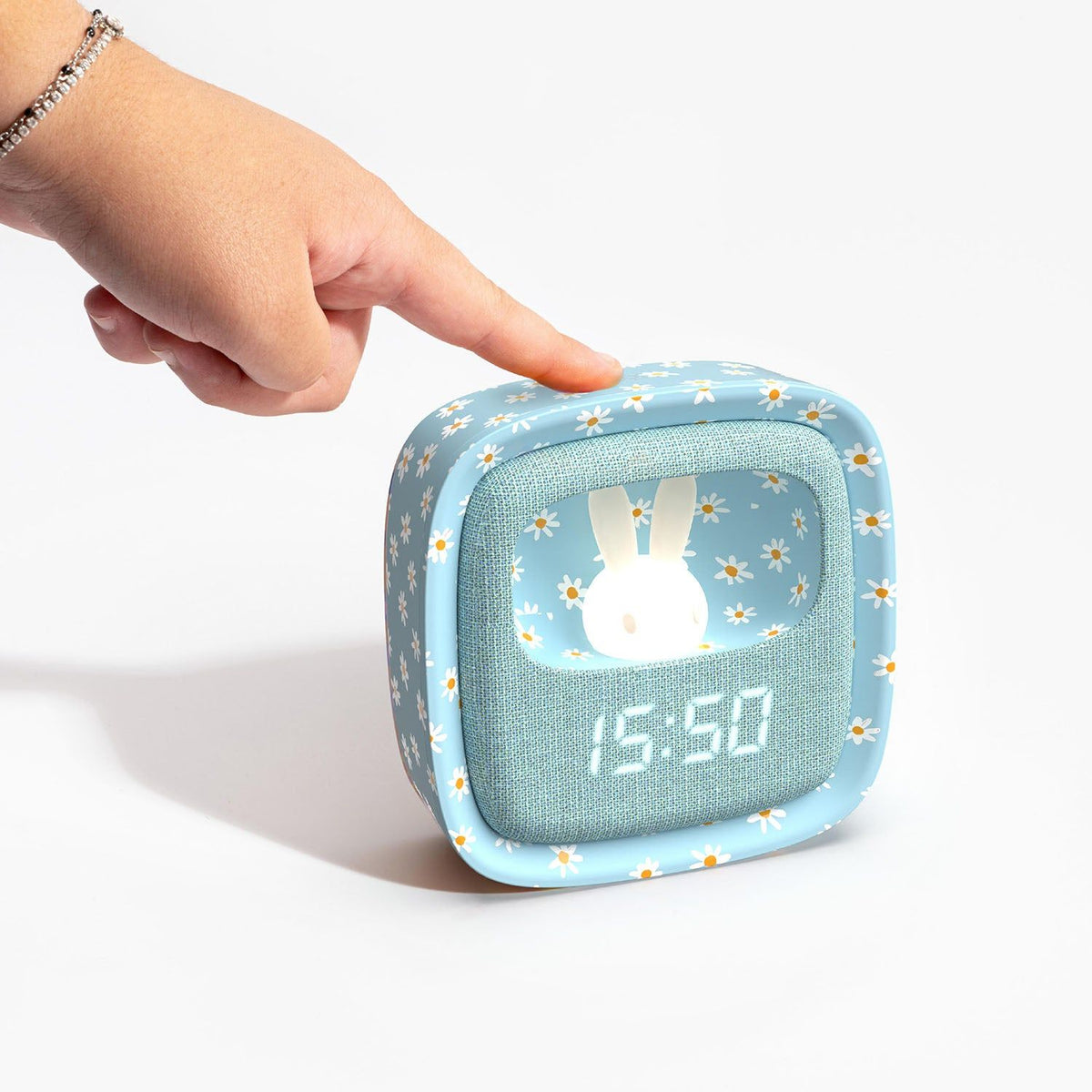 Mobility on Board Vækkeklokke med Nattlampe Billy Clock Blue Flower
