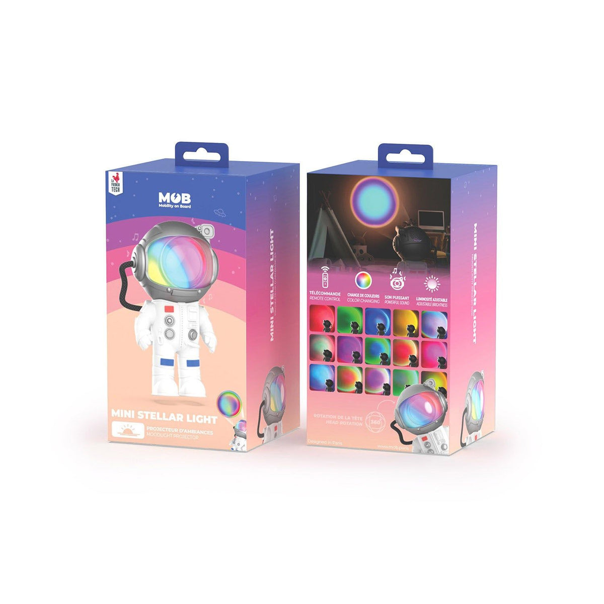 Mobility on Board Projektor Mini Stellar Light Space Hvit Austonaut