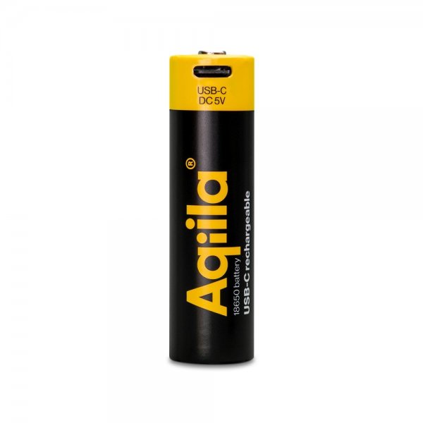 Aqiila Rechargeable 18650 Battery USB-C