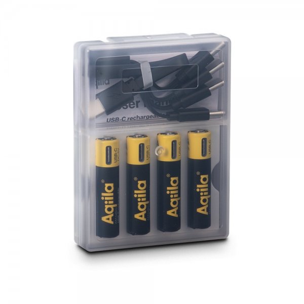 Aqiila Rechargeable AAA Battery USB-C 4-pack