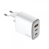 Celly 65W GaN Vegglader 2xUSB-C & USB-A