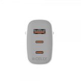 Celly 65W GaN Vegglader 2xUSB-C & USB-A