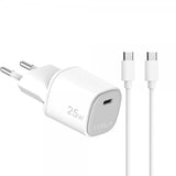 Celly 25W GaN USB-C Vegglader med USB-C-kabel