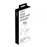 Celly 25W GaN USB-C Vegglader med USB-C-kabel