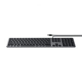 Satechi Tastatur med trådbunden USB anslutning Nordisk Layout Space Gray