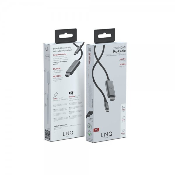 LINQ by Elements USB-C till HDMI 8K/60Hz Adapterkabel 2m