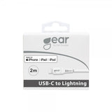 Gear USB-C/Lightning Kabel 2 meter Hvit