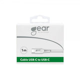 Gear USB-C/USB-C Kabel 1 meter Hvit
