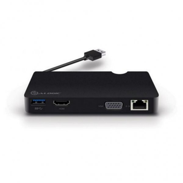ALOGIC USB 3.0 dokkingstasjon med HDMI, VGA, Ethernet og USB