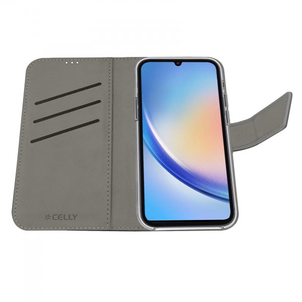 Celly Samsung Galaxy A35 Etui Wally Wallet Case Svart