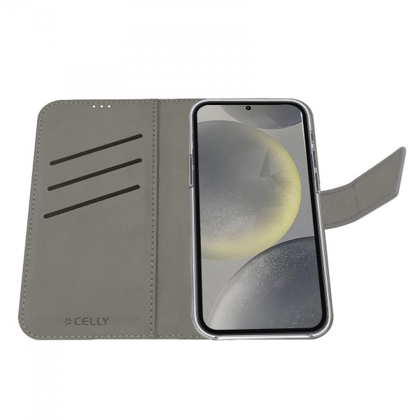 Celly Samsung Galaxy S25 Etui Wally Wallet Case Svart