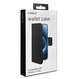 Celly iPhone 17 Pro Etui Wally Wallet Case Svart