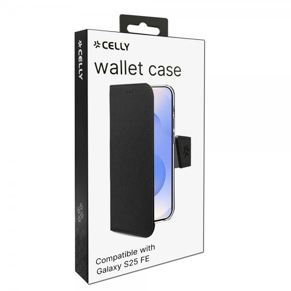 Celly Samsung Galaxy S25 FE Etui Wally Wallet Case Svart
