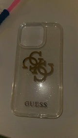 Guess iPhone 14 Pro Deksel Full Glitter Transparent