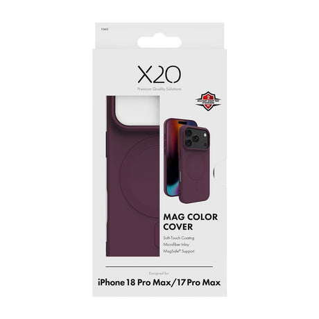 X2O iPhone 17 Pro Max/iPhone 18 Pro Max Deksel Mag Color Lilla