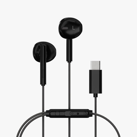 X2O Trådade Hodetelefoner USB-C Capsule 1.2m Svart