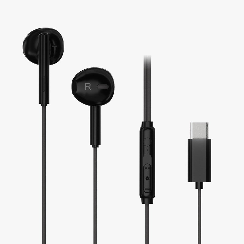 X2O Trådade Hodetelefoner USB-C Capsule 1.2m Svart