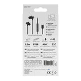 X2O Trådade Hodetelefoner USB-C Silicone In-Ear ANC 1.2m Svart