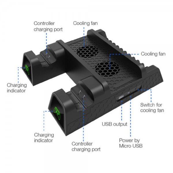 Dobe Xbox One X/S dokkingstasjon multifunksjonell