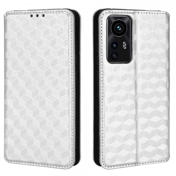 Xiaomi 12/12X Etui Rombemønster Sølv