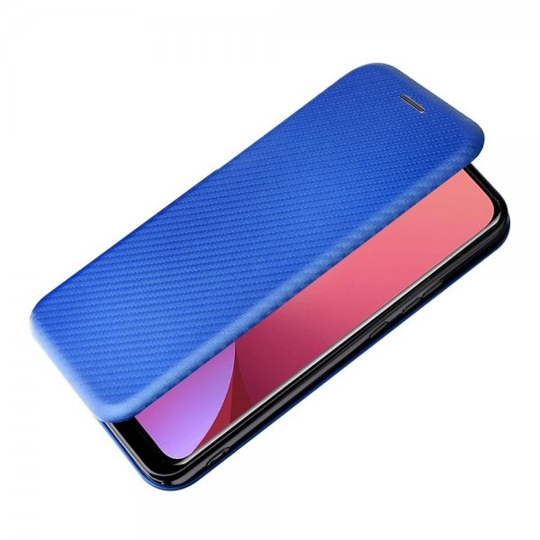 Xiaomi 12 Pro Etui Karbonfibertekstur Blå