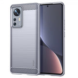 Mofi Xiaomi 12 Pro Deksel Børstet Karbonfibertekstur Grå