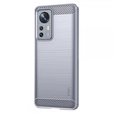 Mofi Xiaomi 12 Pro Deksel Børstet Karbonfibertekstur Grå