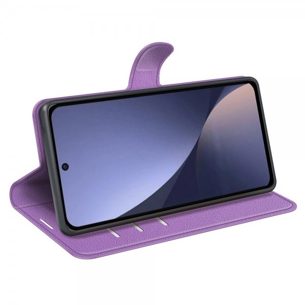 Xiaomi 13 Pro Etui Litchi Lilla