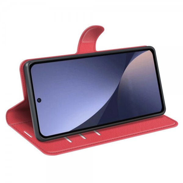 Xiaomi 13 Pro Etui Litchi Rød