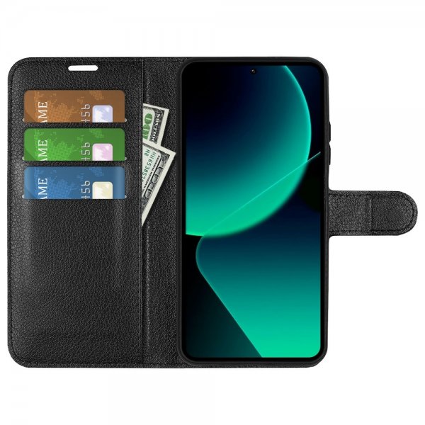 Xiaomi 13T/13T Pro Etui Litchi Svart
