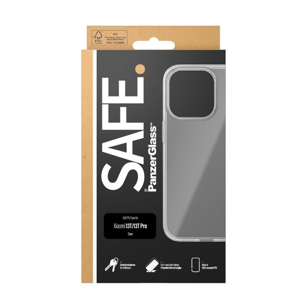 SAFE. by PanzerGlass Xiaomi 13T/13T Pro Deksel Soft TPU Case Transparent