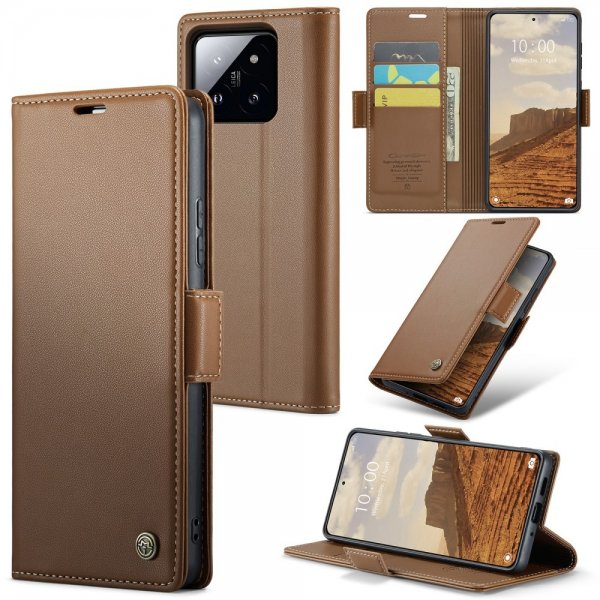 CaseMe Xiaomi 14 Etui 023 Series Brun