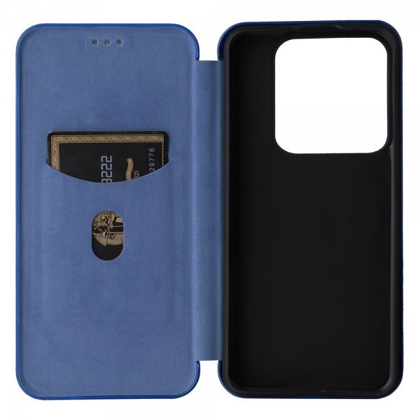 Xiaomi 14 Etui Karbonfibertekstur Blå