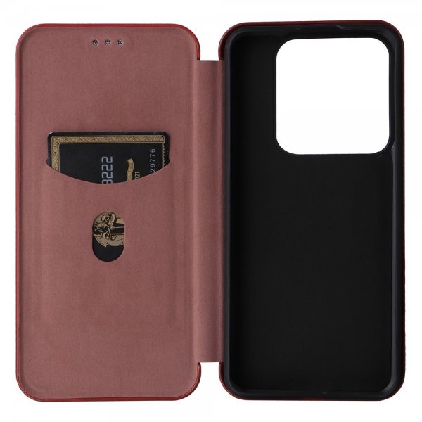 Xiaomi 14 Etui Karbonfibertekstur Brun
