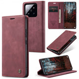 CaseMe Xiaomi 14 Etui Retro Flip Rød