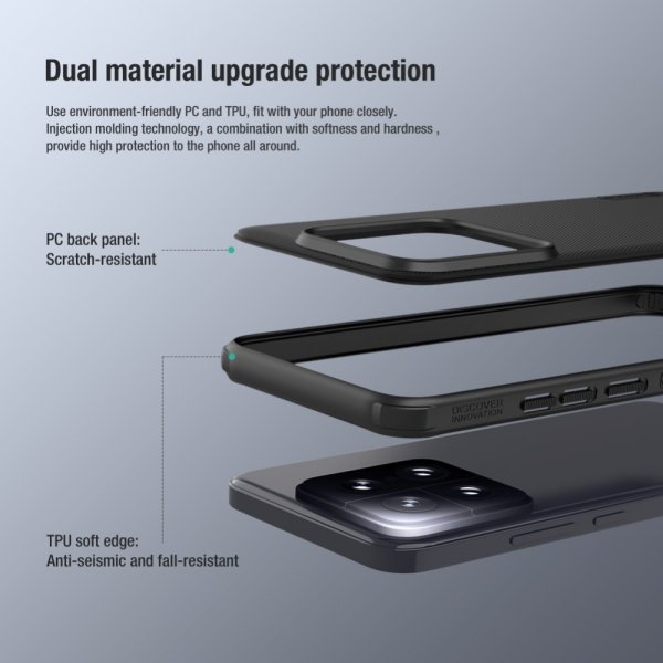 Nillkin Xiaomi 14 Deksel Super Frosted Shield Rød