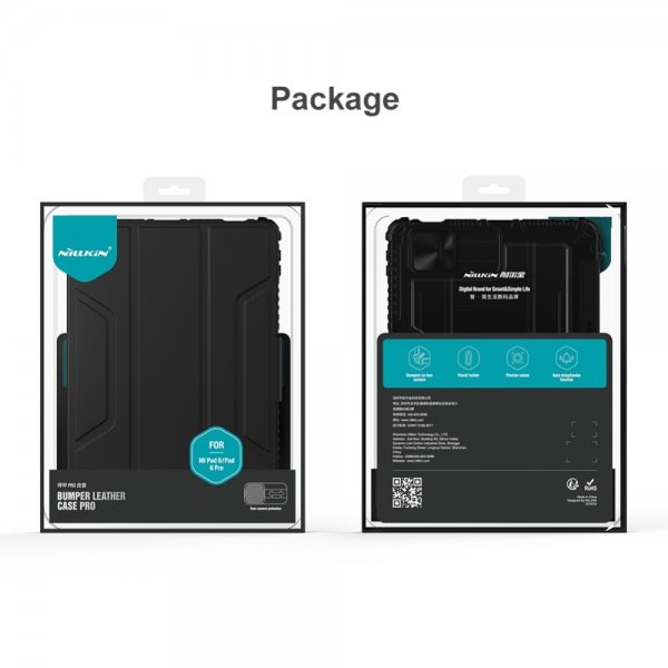Nillkin Xiaomi Pad 6 Etui Bumper Leather Case Pro Svart