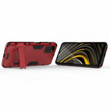 Xiaomi Poco M3 Deksel Armor Stativfunksjon Rød