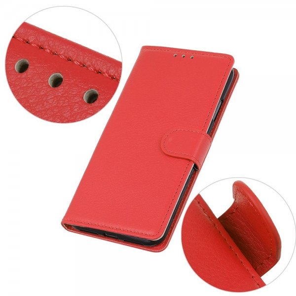 Xiaomi Redmi 12 Etui Litchi Rød