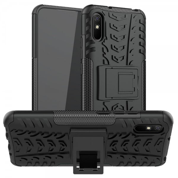 Xiaomi Redmi 9A Deksel Dekkmønster Stativfunksjon Svart