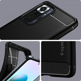 Spigen Xiaomi Redmi Note 10 Pro Deksel Rugged Armor Matte Black