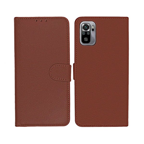 Xiaomi Redmi Note 10 5G Etui med Stativ Brun