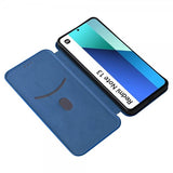Xiaomi Redmi Note 13 4G Etui Karbonfibertekstur Blå